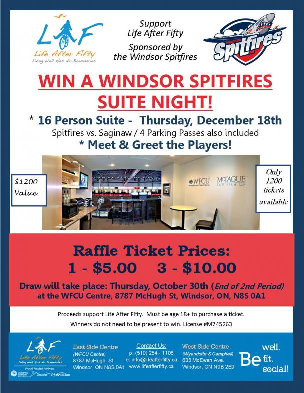 WIN A WINDSOR SPITFIRES SUITE NIGHT!